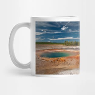 Deep Blue Pool and Orange Mug